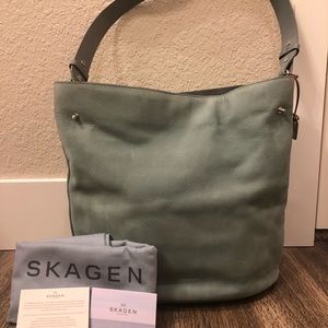 Skagen suede purse